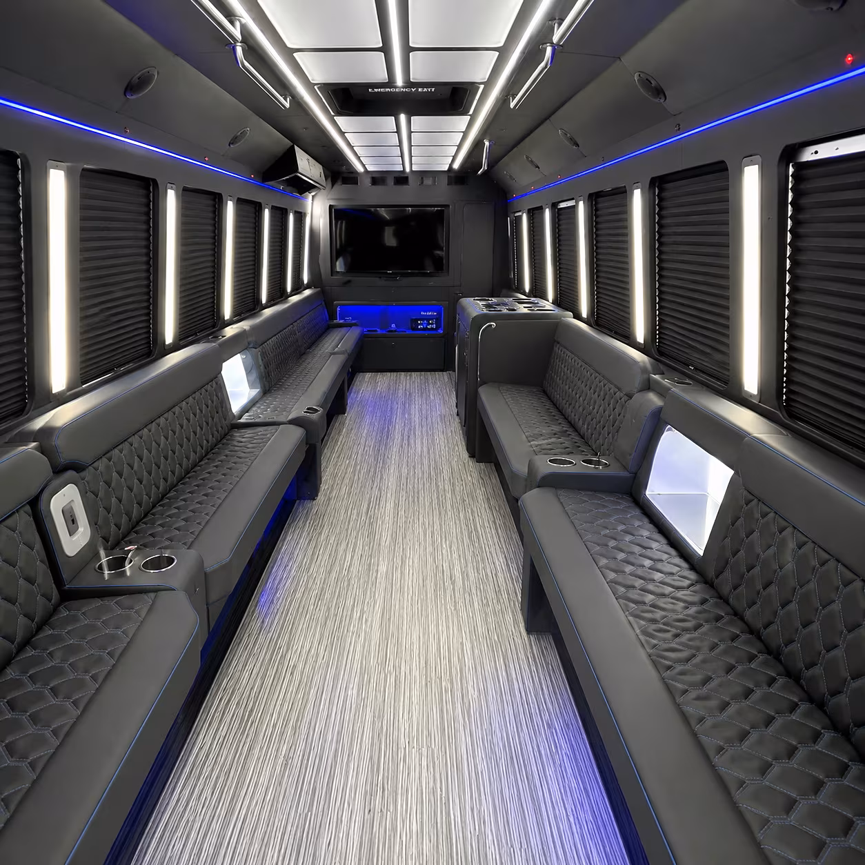 Boise Prom & Homecoming Transportation party bus interior