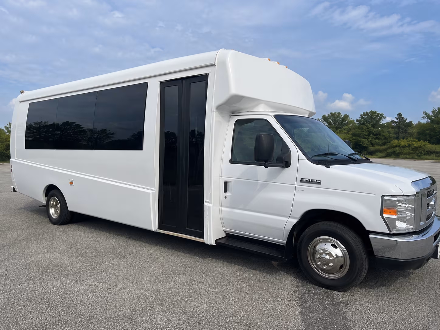 Passenger seating aboard a party bus rental serving Boise
