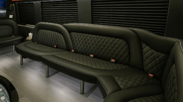 Interior of Boise Party Bus Company's 14 Passenger Sprinter Limousine in Boise