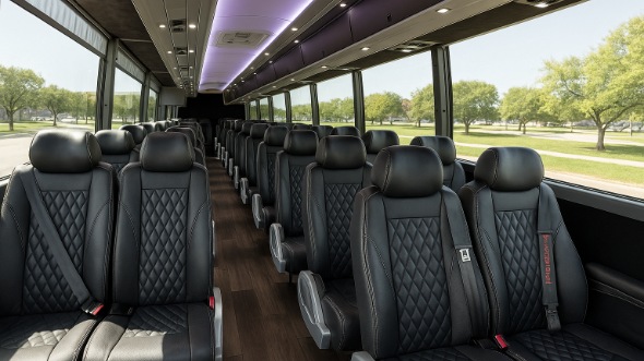 Interior of Charter Bus Company Boise's 25 Passenger Minibus in Boise