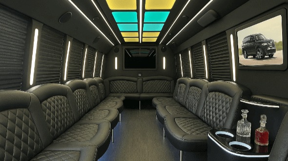 Interior of Charter Bus Company Provo's 25 Passenger Party Bus in Provo