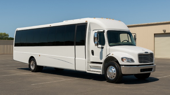 Exterior of Charter Bus Company Provo's 28 Passenger Party Bus in Provo