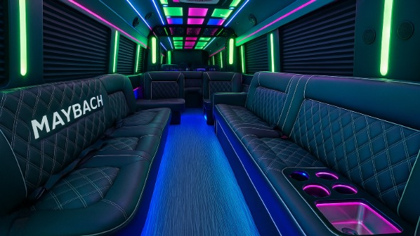 Interior of Charter Bus Company Provo's 30 Passenger Party Bus in Provo