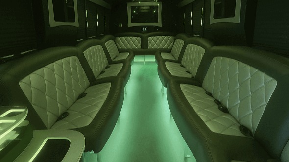 Interior of Charter Bus Company Salt Lake City's 30 Passenger Party Bus in Salt Lake City