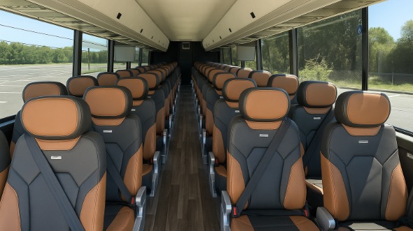 Interior of Charter Bus Company Boise's 40 Passenger Charter Bus in Boise