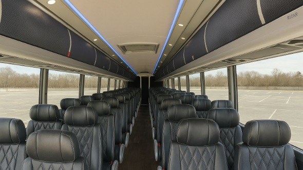 Interior of Charter Bus Company Boise's 44 Passenger Charter Bus in Boise