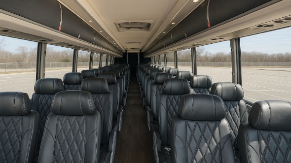 Interior of Charter Bus Company Boise's 45 Passenger Charter Bus in Boise