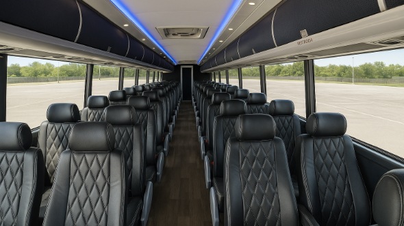 Interior of Charter Bus Company Boise's 46 Passenger Charter Bus in Boise