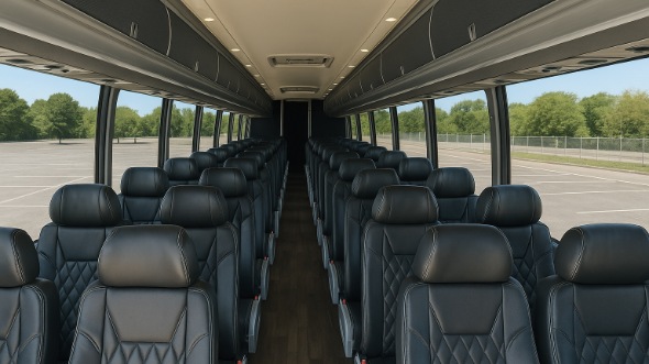 Interior of Charter Bus Company Boise's 47 Passenger Charter Bus in Boise
