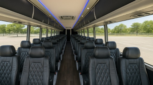 Interior of Charter Bus Company Boise's 48 Passenger Charter Bus in Boise