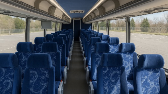 Interior of Charter Bus Company Boise's 55 Passenger Charter Bus in Boise