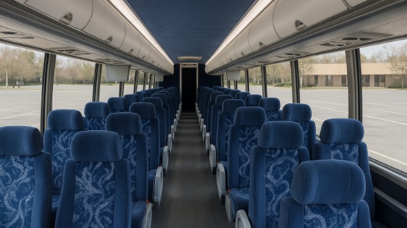 Interior of Charter Bus Company Boise's 56 Passenger Charter Bus in Boise